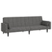 Canapea extensibilă cu 2 locuri, 2 perne, gri deschis, textil - WALTI WALTI