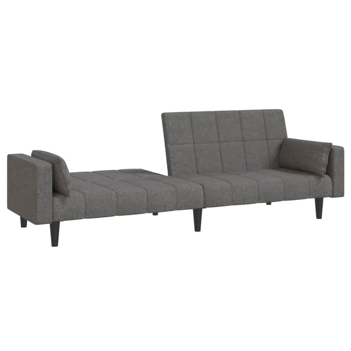Canapea extensibilă cu 2 locuri, 2 perne, gri deschis, textil - WALTI WALTI