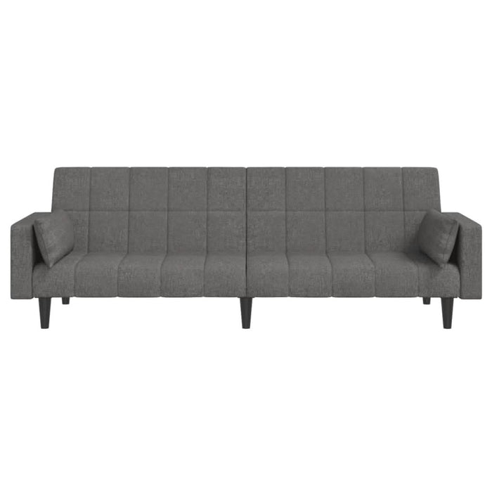 Canapea extensibilă cu 2 locuri, 2 perne, gri deschis, textil - WALTI WALTI