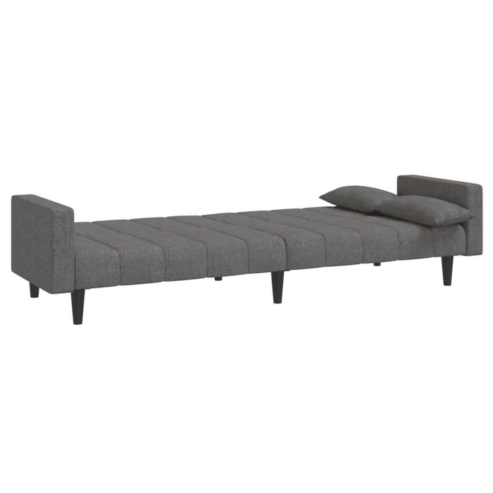 Canapea extensibilă cu 2 locuri, 2 perne, gri deschis, textil - WALTI WALTI