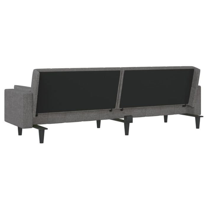 Canapea extensibilă cu 2 locuri, 2 perne, gri deschis, textil - WALTI WALTI