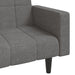 Canapea extensibilă cu 2 locuri, 2 perne, gri deschis, textil - WALTI WALTI