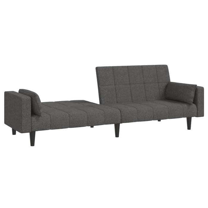 Canapea extensibilă cu 2 locuri, 2 perne, gri închis, textil - WALTI WALTI