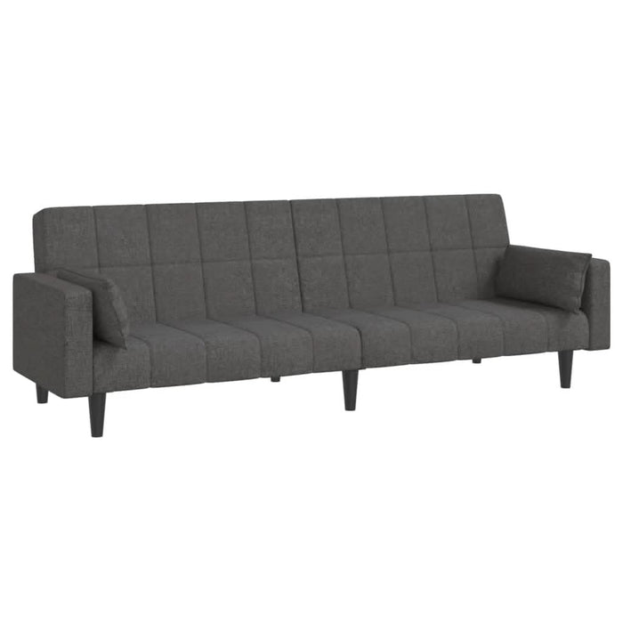 Canapea extensibilă cu 2 locuri, 2 perne, gri închis, textil - WALTI WALTI
