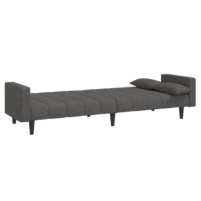Canapea extensibilă cu 2 locuri, 2 perne, gri închis, textil - WALTI WALTI
