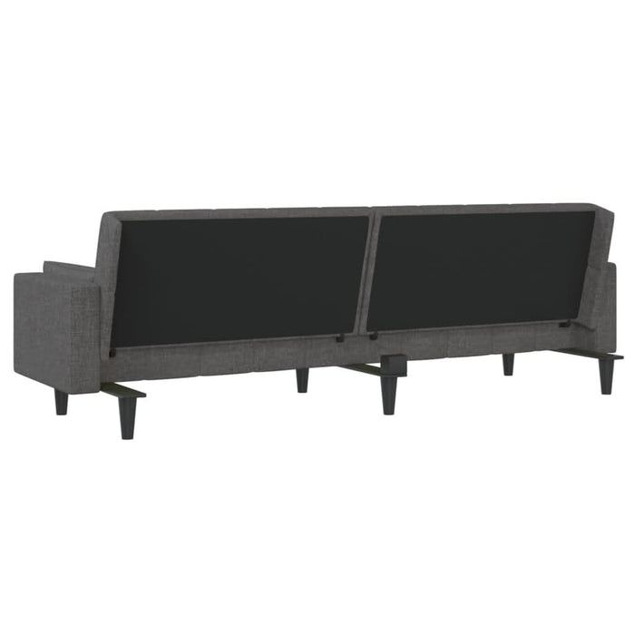 Canapea extensibilă cu 2 locuri, 2 perne, gri închis, textil - WALTI WALTI