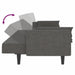Canapea extensibilă cu 2 locuri, 2 perne, gri închis, textil - WALTI WALTI