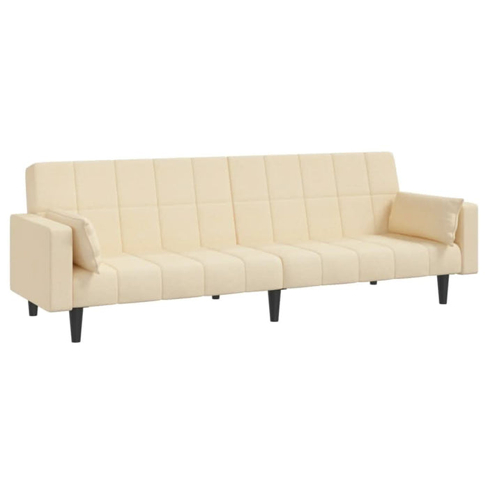 Canapea extensibilă cu 2 locuri, 2 perne, crem, textil - WALTI WALTI