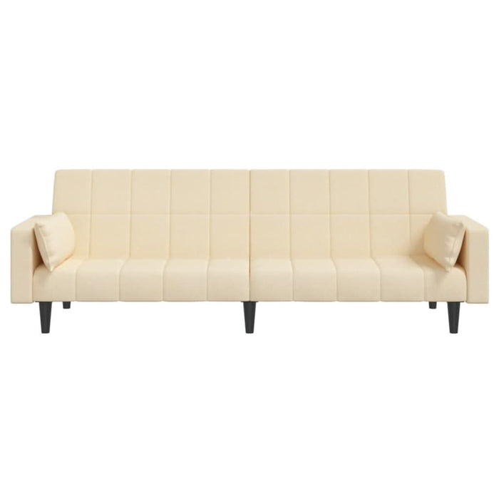 Canapea extensibilă cu 2 locuri, 2 perne, crem, textil - WALTI WALTI