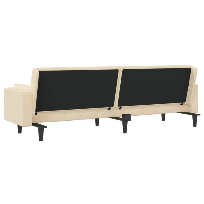 Canapea extensibilă cu 2 locuri, 2 perne, crem, textil - WALTI WALTI