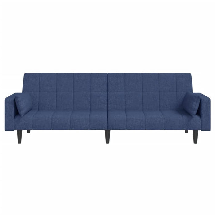 Canapea extensibilă cu 2 locuri, 2 perne, albastru, textil - WALTI WALTI