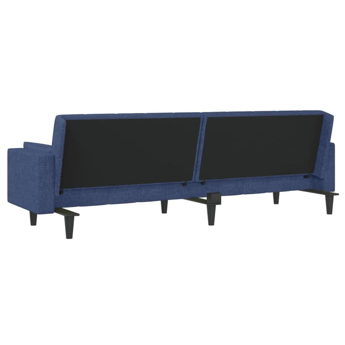 Canapea extensibilă cu 2 locuri, 2 perne, albastru, textil - WALTI WALTI