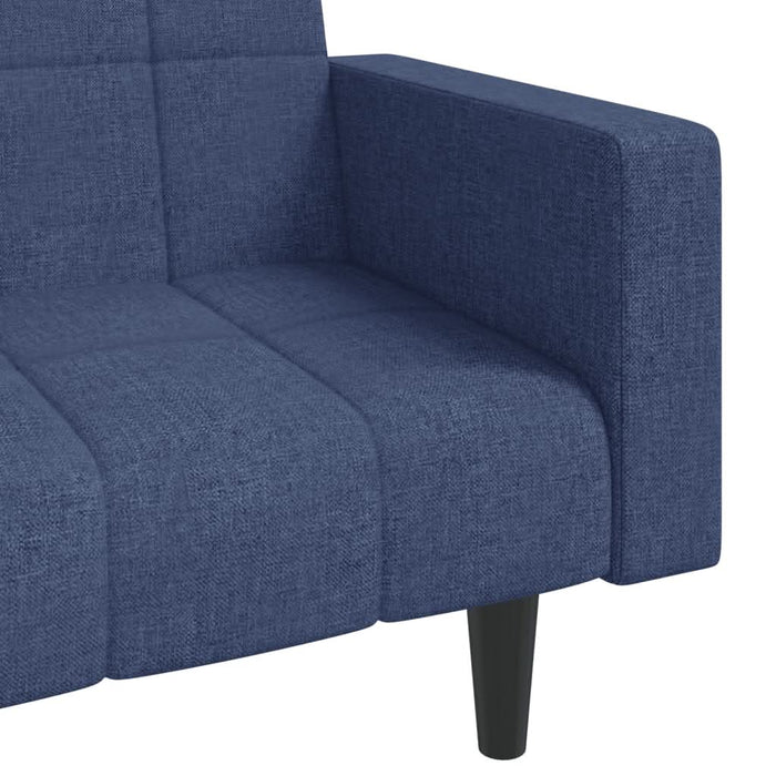 Canapea extensibilă cu 2 locuri, 2 perne, albastru, textil - WALTI WALTI