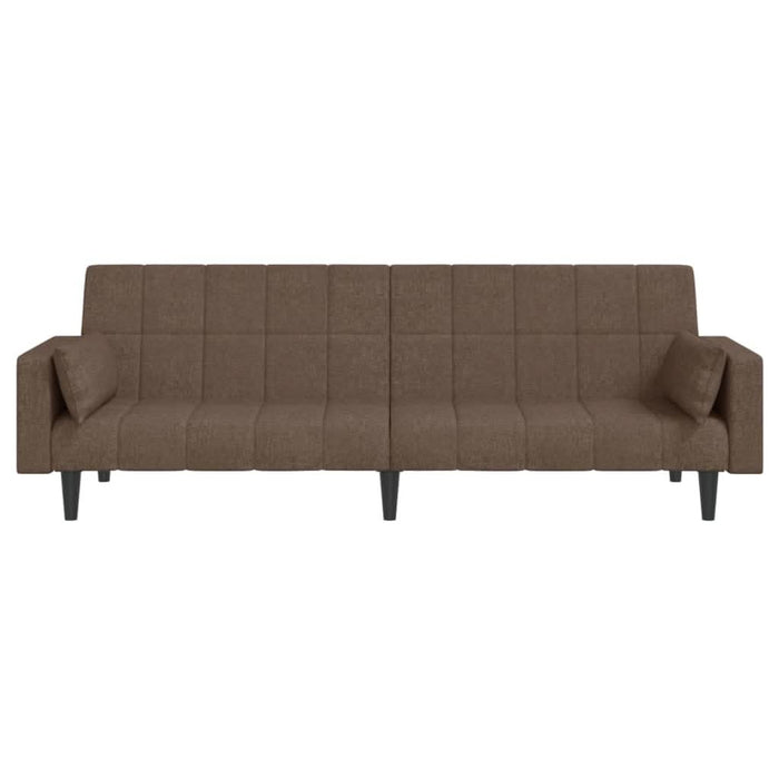Canapea extensibilă cu 2 locuri, 2 perne, gri taupe, textil - WALTI WALTI