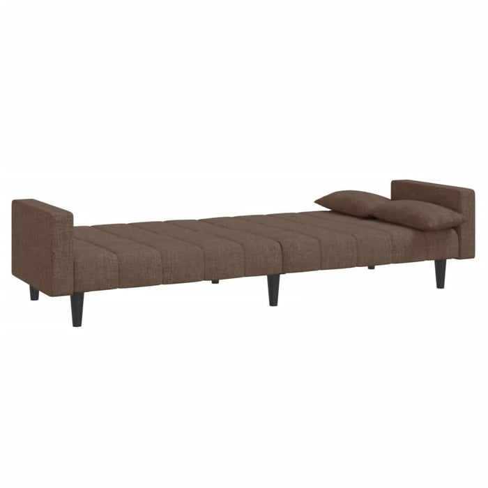 Canapea extensibilă cu 2 locuri, 2 perne, gri taupe, textil - WALTI WALTI