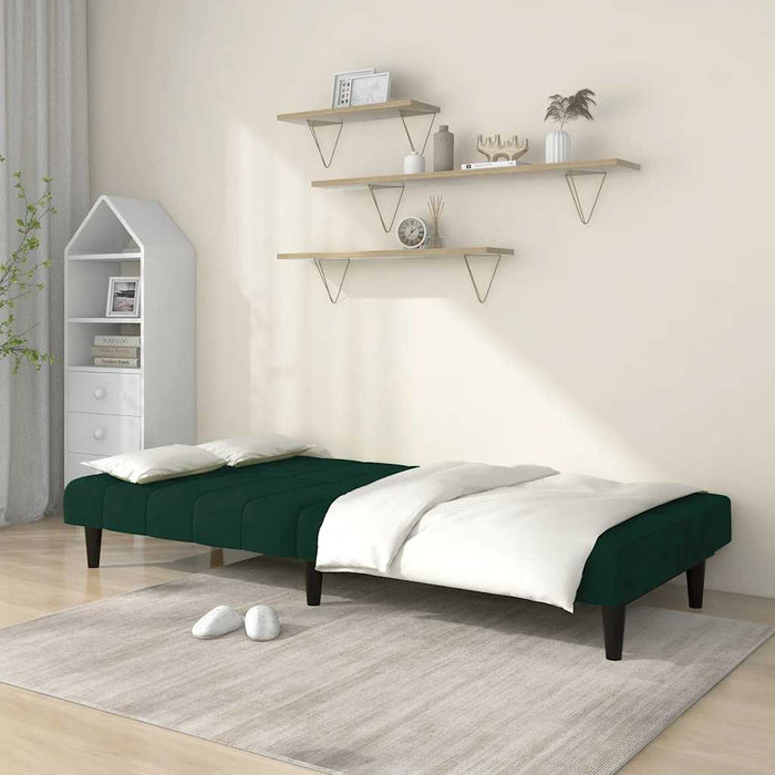 Canapea extensibilă cu 2 locuri, verde închis, catifea - WALTI WALTI