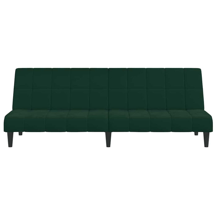 Canapea extensibilă cu 2 locuri, verde închis, catifea - WALTI WALTI