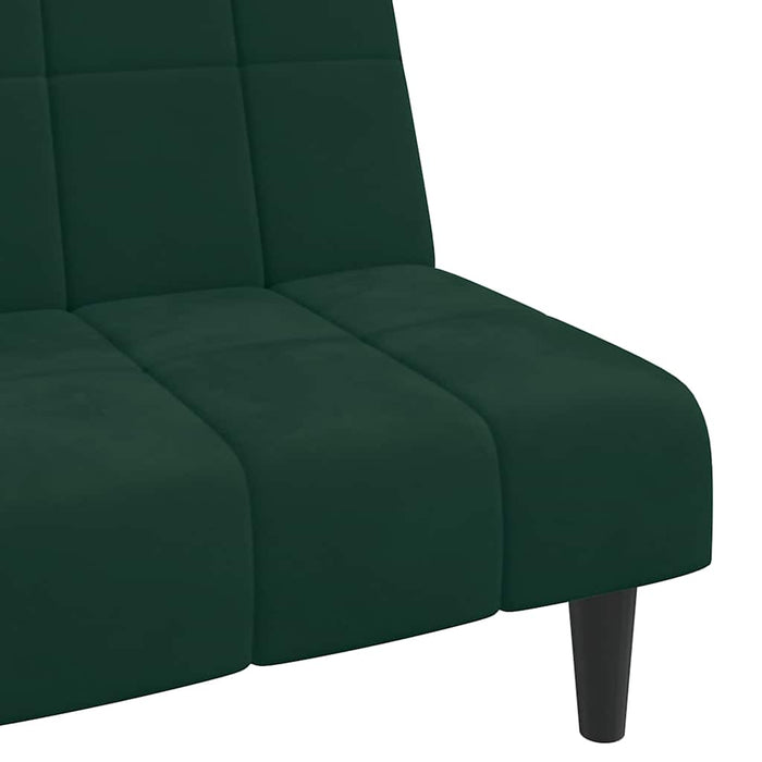 Canapea extensibilă cu 2 locuri, verde închis, catifea - WALTI WALTI