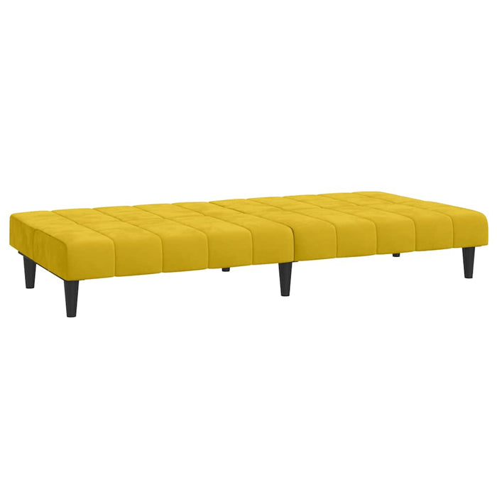 Canapea extensibilă cu 2 locuri, galben, catifea - WALTI WALTI