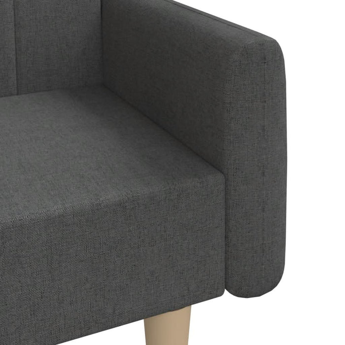 Canapea extensibilă cu 2 locuri, gri închis, textil - WALTI WALTI