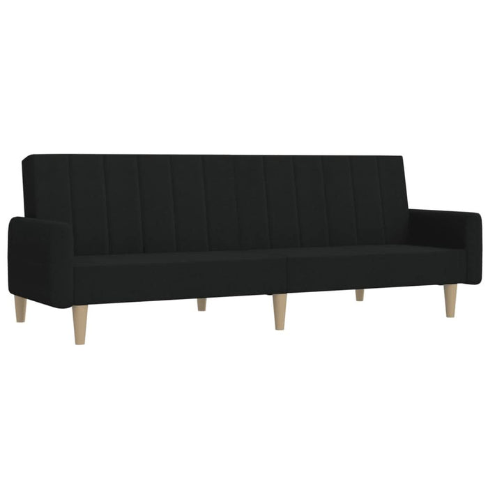 Canapea extensibilă cu 2 locuri, negru, material textil - WALTI WALTI