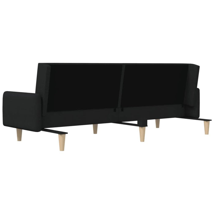 Canapea extensibilă cu 2 locuri, negru, material textil - WALTI WALTI