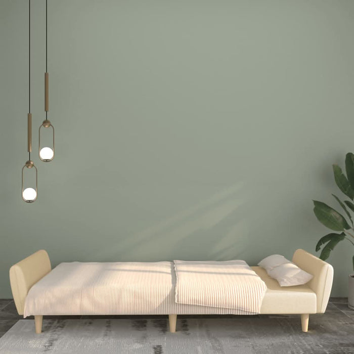 Canapea extensibilă cu 2 locuri, crem, material textil - WALTI WALTI