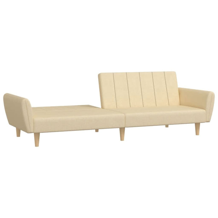 Canapea extensibilă cu 2 locuri, crem, material textil - WALTI WALTI
