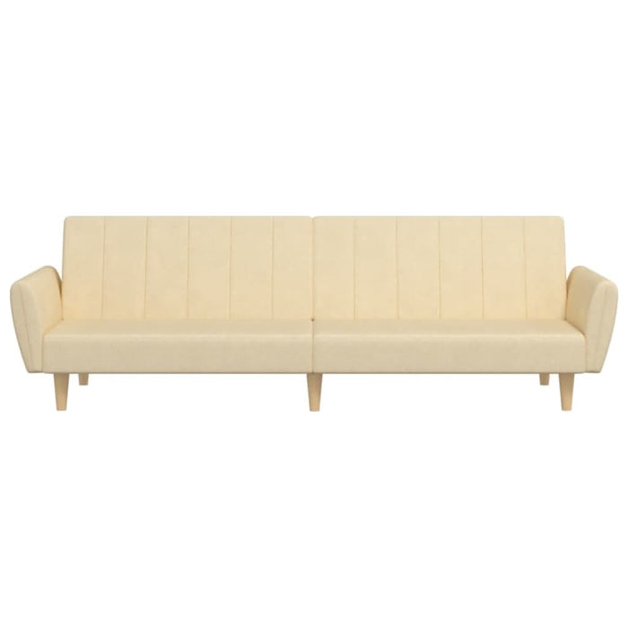 Canapea extensibilă cu 2 locuri, crem, material textil - WALTI WALTI