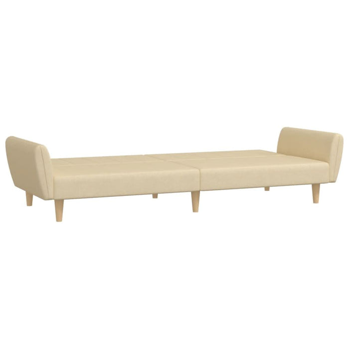 Canapea extensibilă cu 2 locuri, crem, material textil - WALTI WALTI