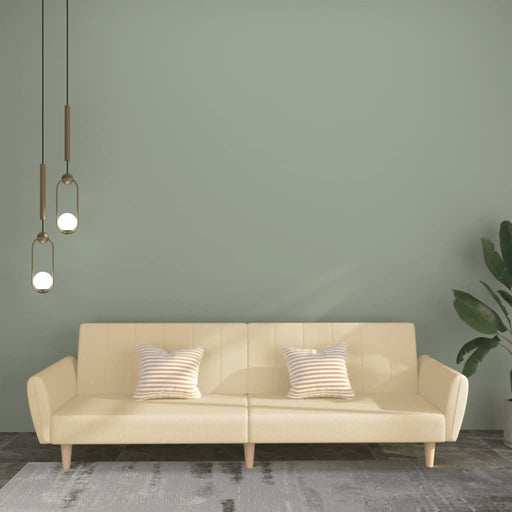 Canapea extensibilă cu 2 locuri, crem, material textil - WALTI WALTI