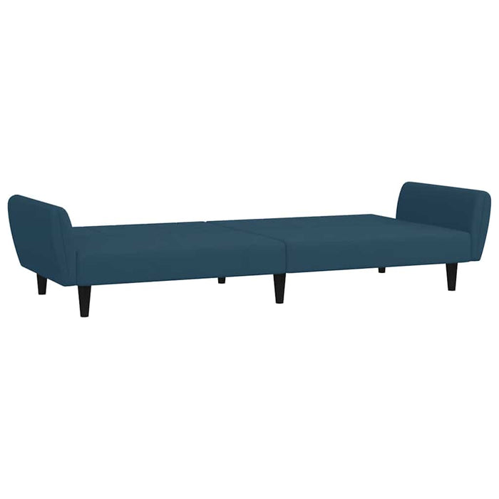 Canapea extensibilă cu 2 locuri, albastru, catifea - WALTI WALTI