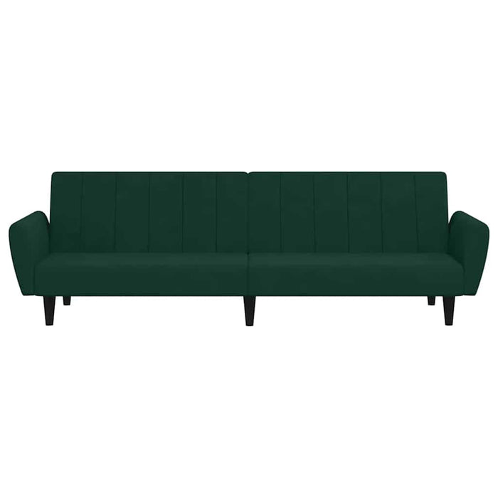 Canapea extensibilă cu 2 locuri, verde închis, catifea - WALTI WALTI