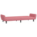 Canapea extensibilă cu 2 locuri, roz, catifea - WALTI WALTI