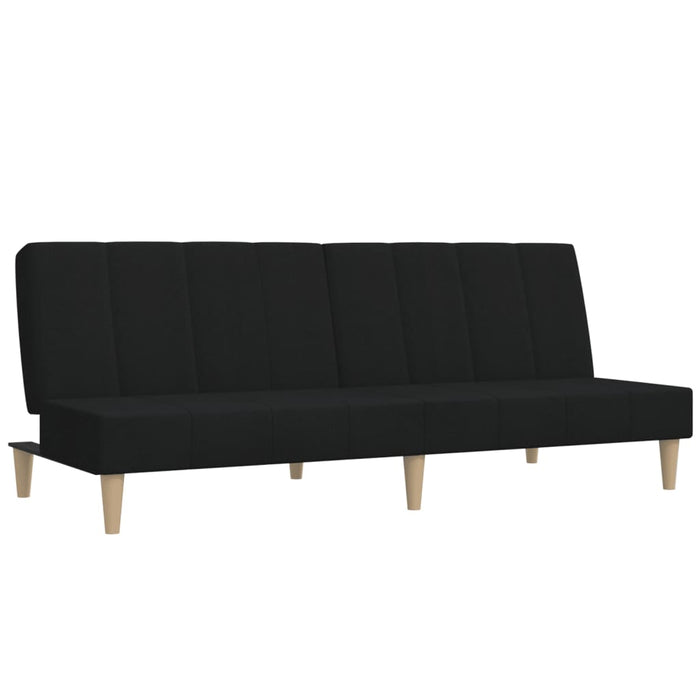 Canapea extensibilă cu 2 locuri, negru, material textil - WALTI WALTI