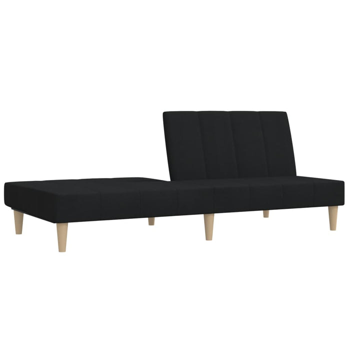 Canapea extensibilă cu 2 locuri, negru, material textil - WALTI WALTI