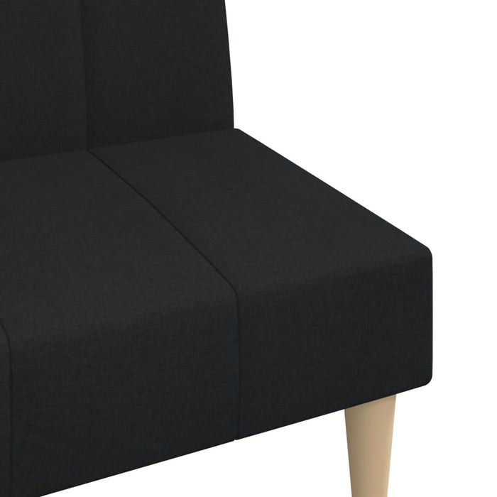 Canapea extensibilă cu 2 locuri, negru, material textil - WALTI WALTI