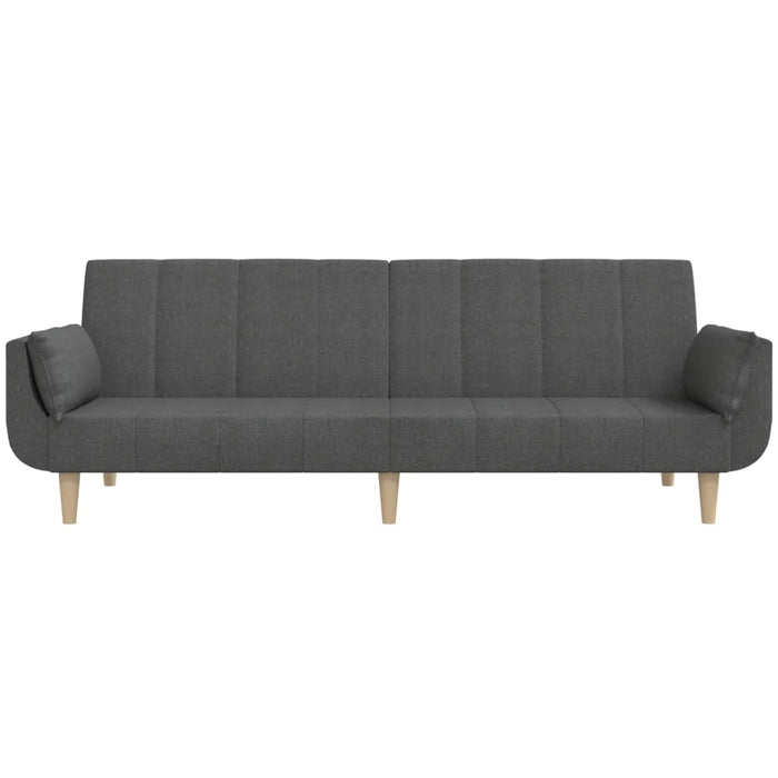Canapea extensibilă cu 2 locuri, 2 perne, gri închis, textil - WALTI WALTI