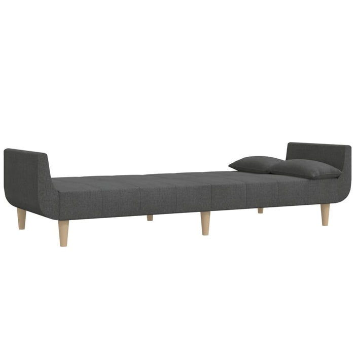 Canapea extensibilă cu 2 locuri, 2 perne, gri închis, textil - WALTI WALTI