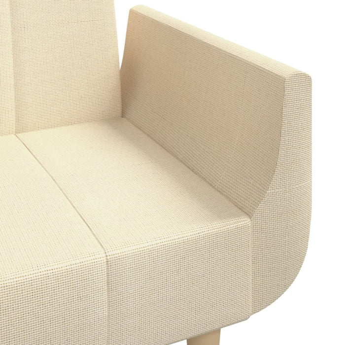 Canapea extensibilă cu 2 locuri, 2 perne, crem, textil - WALTI WALTI