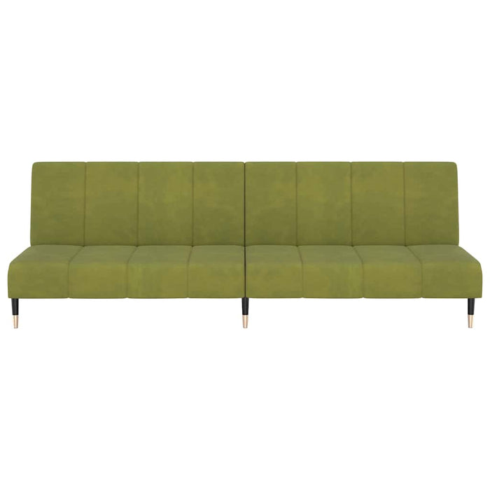 Canapea extensibilă cu 2 locuri, verde deschis, catifea - WALTI WALTI