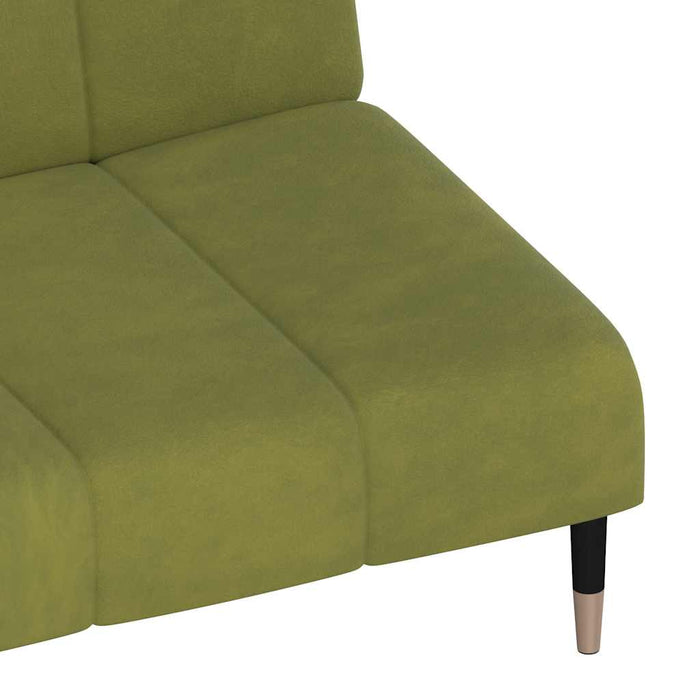 Canapea extensibilă cu 2 locuri, verde deschis, catifea - WALTI WALTI