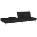 Canapea extensibilă cu 2 locuri, 2 perne, negru, textil - WALTI WALTI