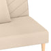 Canapea extensibilă cu 2 locuri, 2 perne, crem, textil - WALTI WALTI