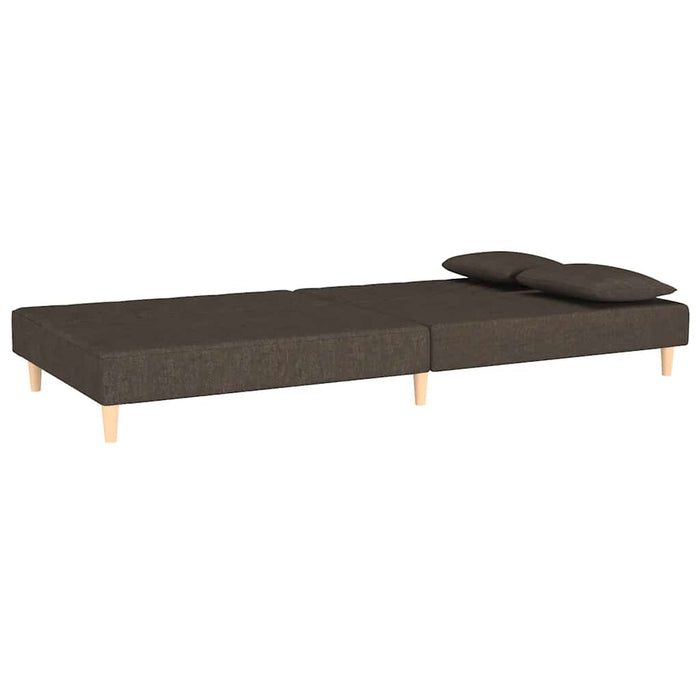 Canapea extensibilă cu 2 locuri, 2 perne, maro, textil - WALTI WALTI