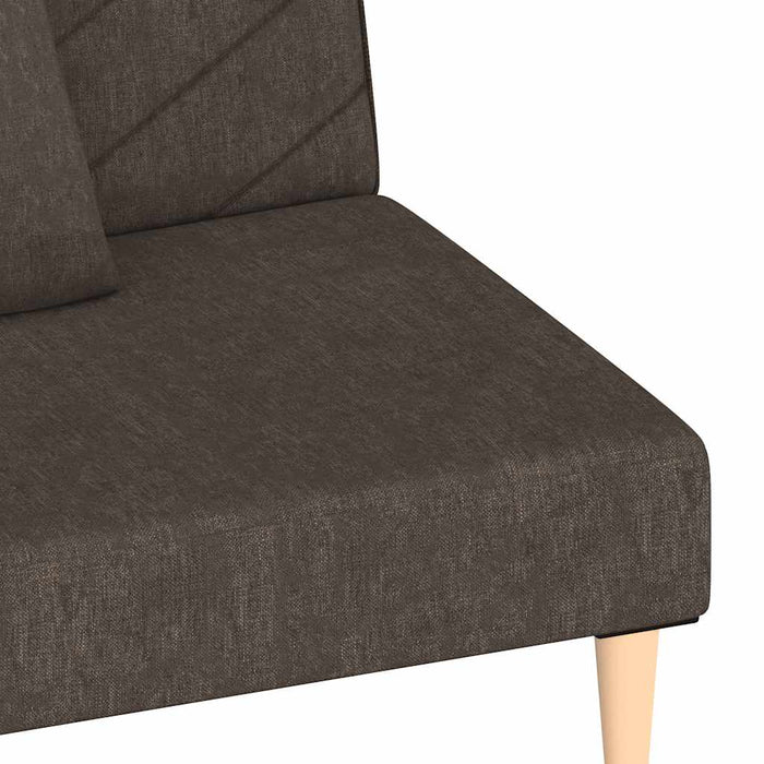 Canapea extensibilă cu 2 locuri, 2 perne, maro, textil - WALTI WALTI