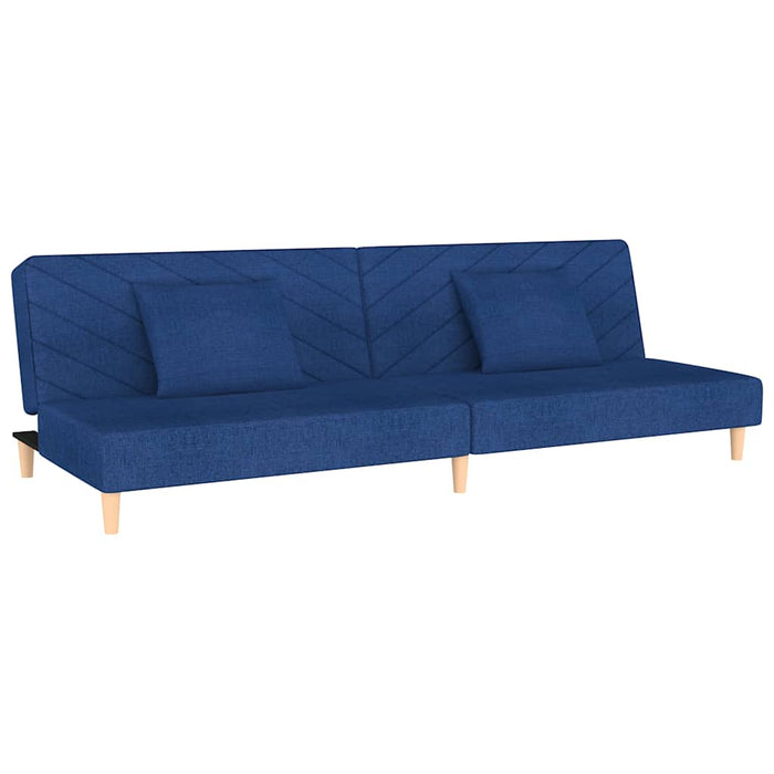 Canapea extensibilă cu 2 locuri, 2 perne, albastru, textil - WALTI WALTI
