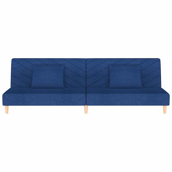 Canapea extensibilă cu 2 locuri, 2 perne, albastru, textil - WALTI WALTI