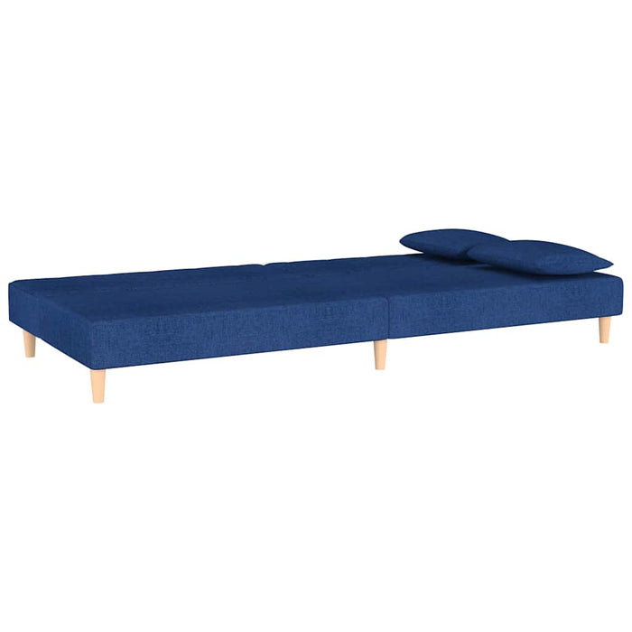 Canapea extensibilă cu 2 locuri, 2 perne, albastru, textil - WALTI WALTI