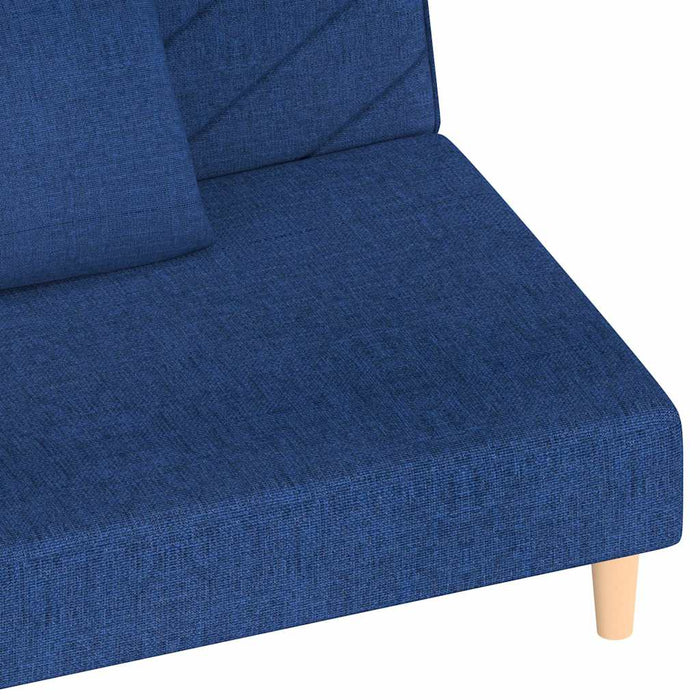 Canapea extensibilă cu 2 locuri, 2 perne, albastru, textil - WALTI WALTI